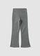 Grau melierte Flare-Treggings aus elastischer Bio-Baumwolle_1
