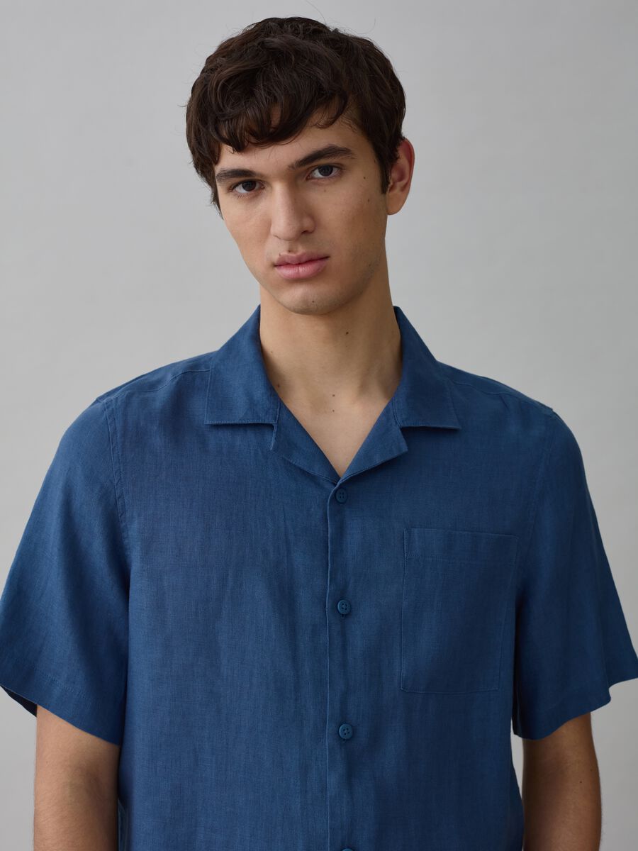 100% linen shirt with short sleeves_1