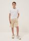 Beige Shorts aus reiner Baumwolle f&uuml;r Jungen, Comfort Fit_0