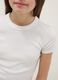 White fitted stretch cotton t-shirt for girls_2