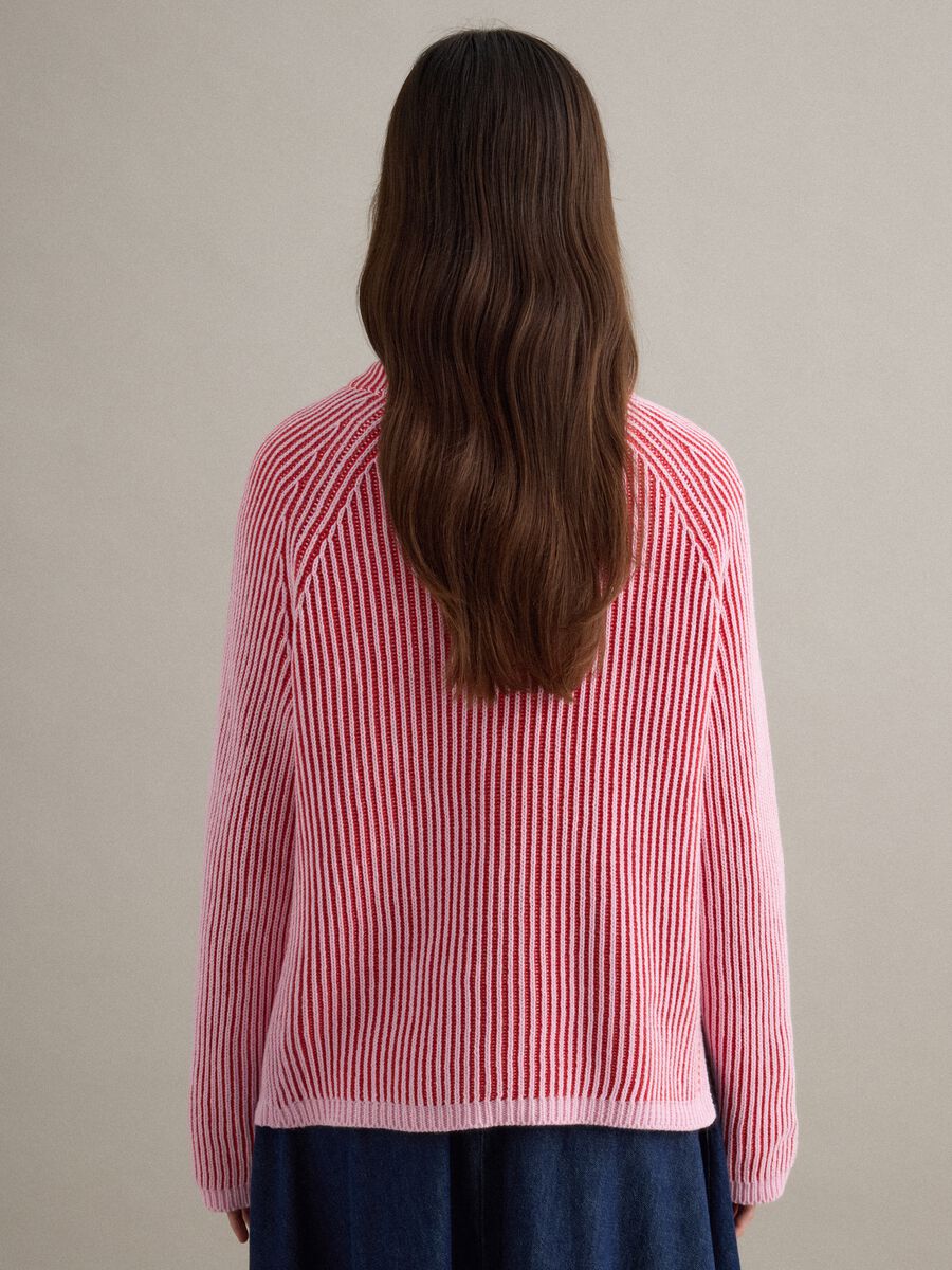 Pure Cotton Stripe Multicolour Regular Fit Pullover_3