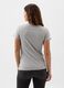 T-shirt grigio chiaro in puro cotone con logo GAP_2