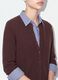 Brauner Rundhals-Cardigan aus Lyocell-Wollmix im Oversize-Fit_2