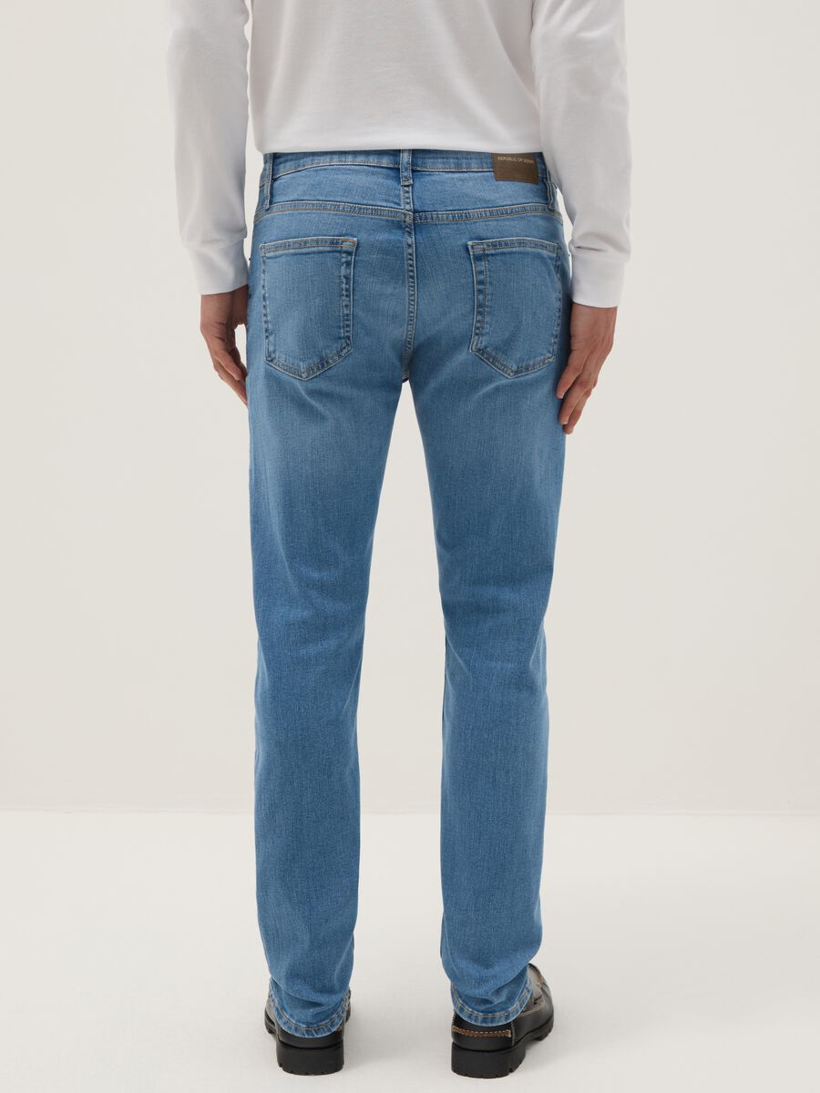 Light blue skinny fit stretch cotton jeans_2