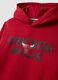 Sweatshirt vermelha com capuz em mistura de algod&atilde;o com estampado Chicago Bulls_1