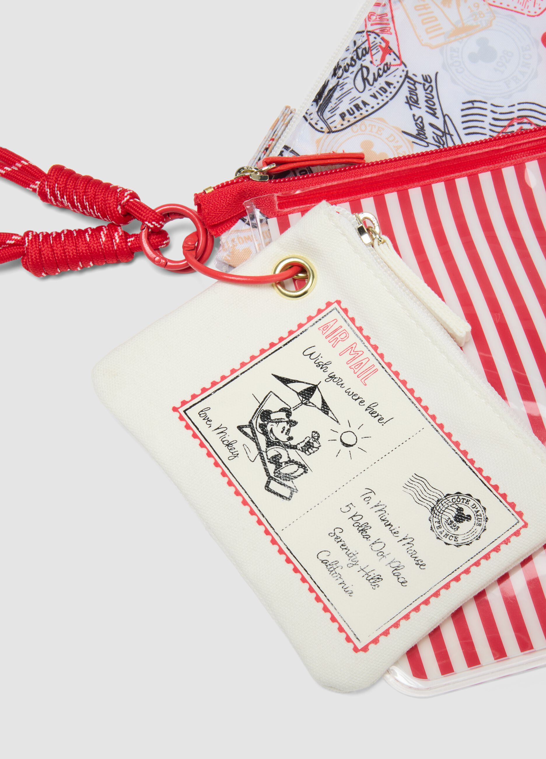 Set of three multicolour zip pouches