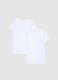 Pack of two white girls' t-shirts in pure cotton regular fit_1