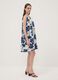 Wei&szlig;es Kleid aus Stretch-Baumwolle mit Blumenprint, Regular Fit_0