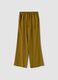 Yellow viscose and linen blend jogger trousers, relaxed fit_4