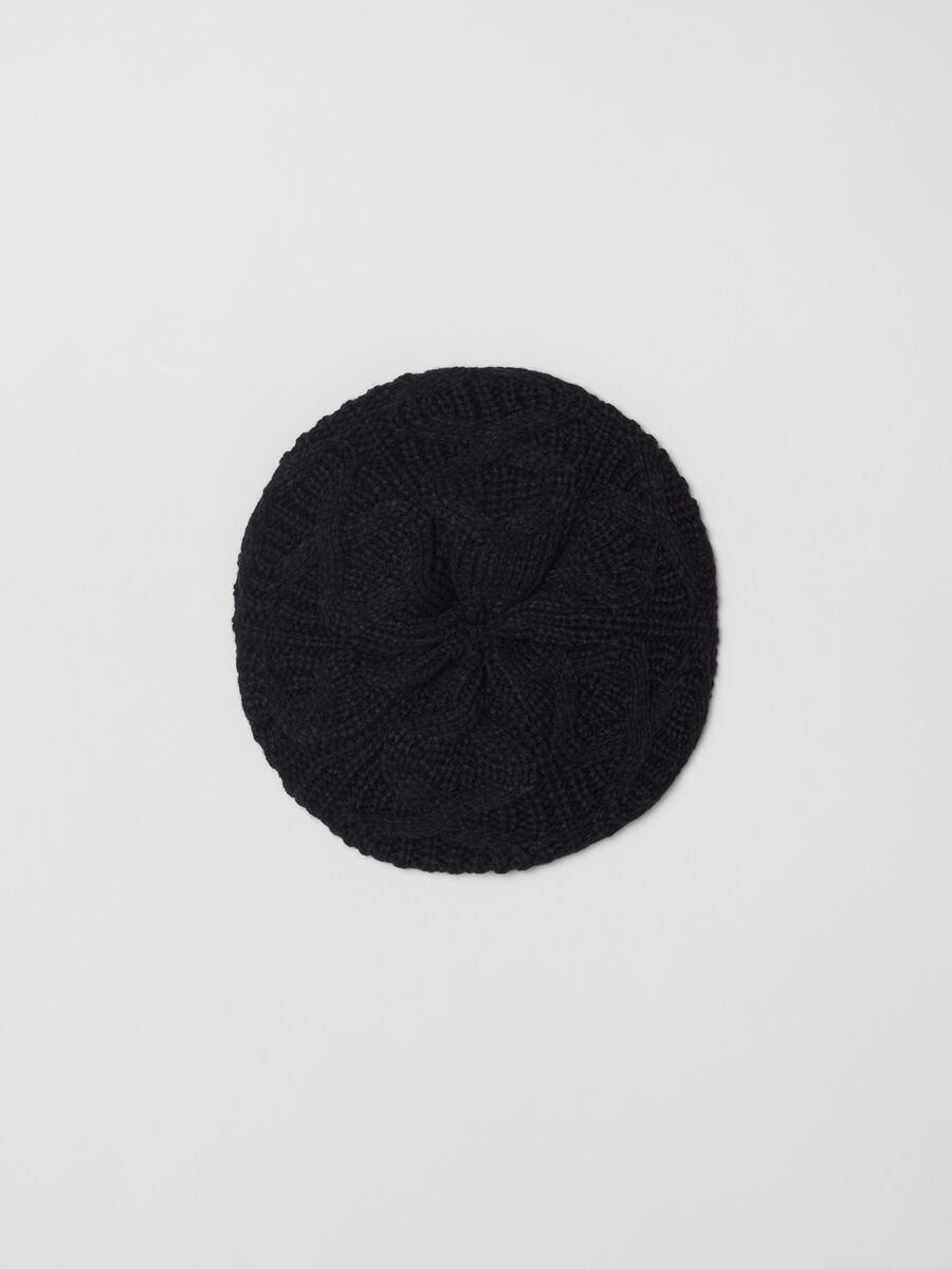 Beret with argyle pattern_0