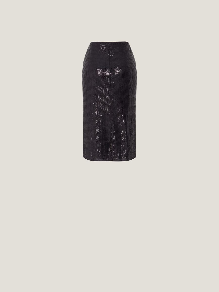 Pencil skirt with all-over sequins_5