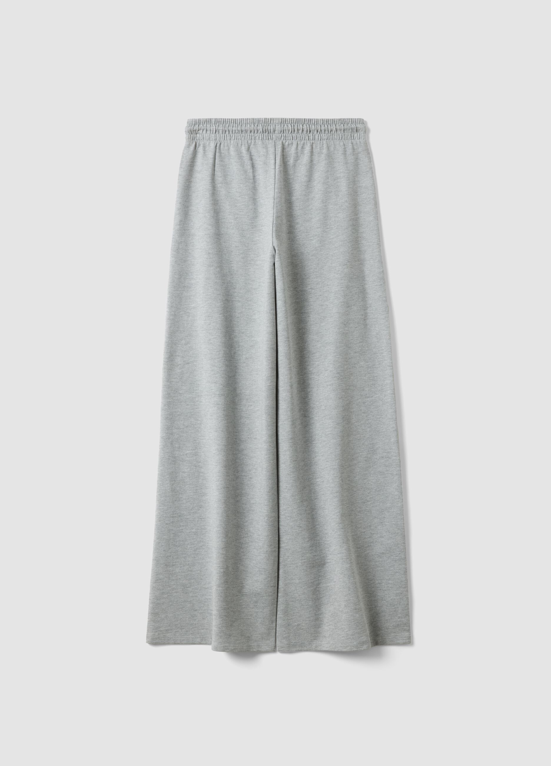 Pantaloni jogger grigi baggy fit in puro cotone