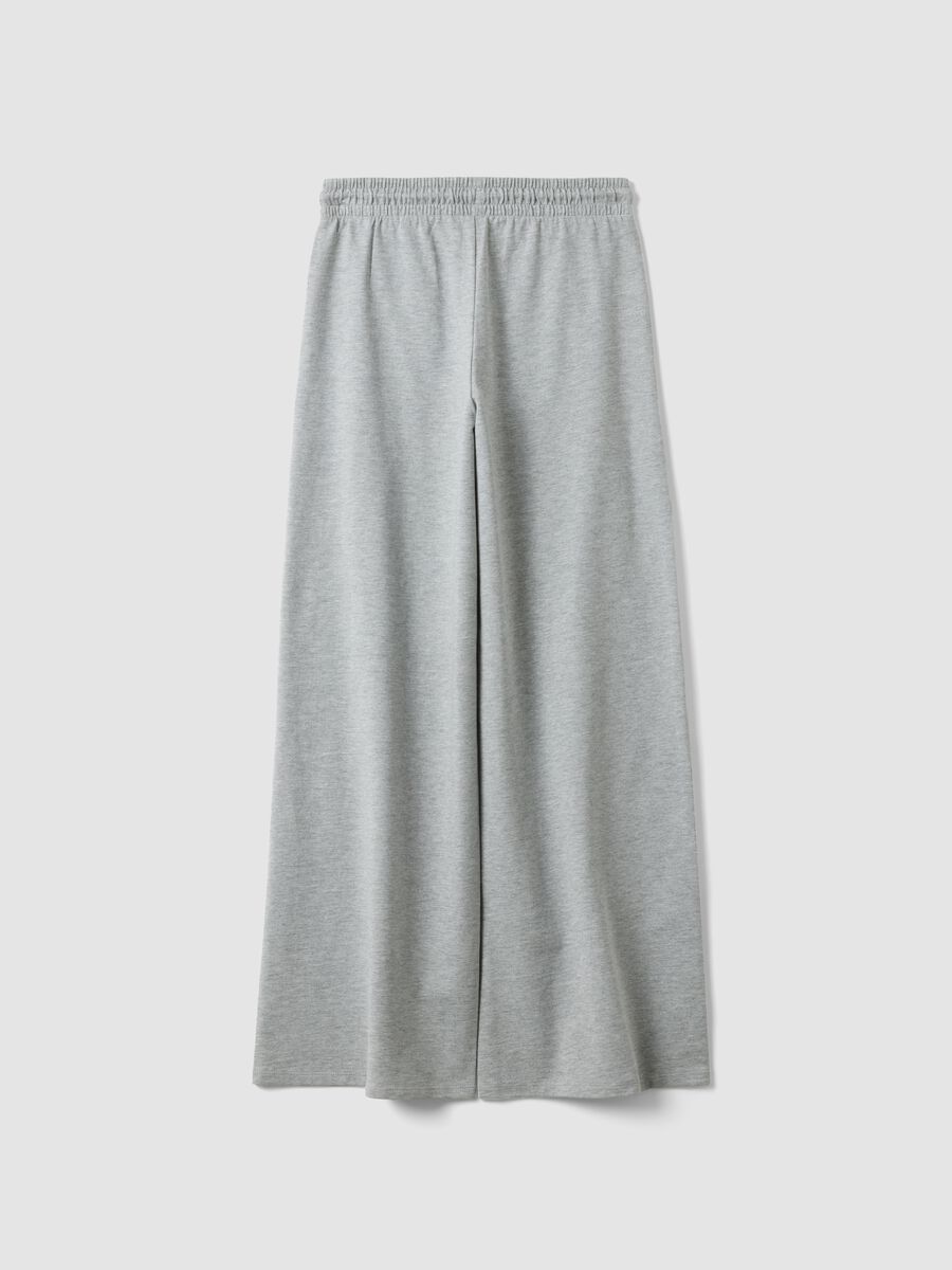 Pantaloni jogger grigi baggy fit in puro cotone_2