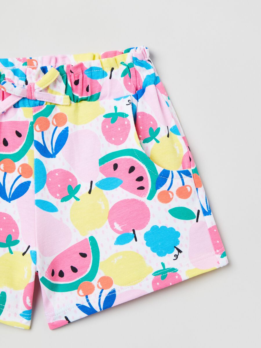 Jersey shorts with fruit print_2