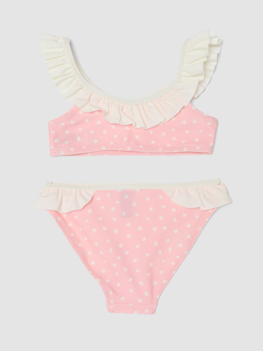 Pink stretch bikini with ruffles_1