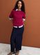 Mehrfarbiger Rippstrick-Pullover aus reiner Baumwolle mit Rundhals, Regular Fit_1