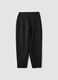 Schwarze Joggerhose aus Milano-Strick in elastischer Viskose, Barrel Fit_6