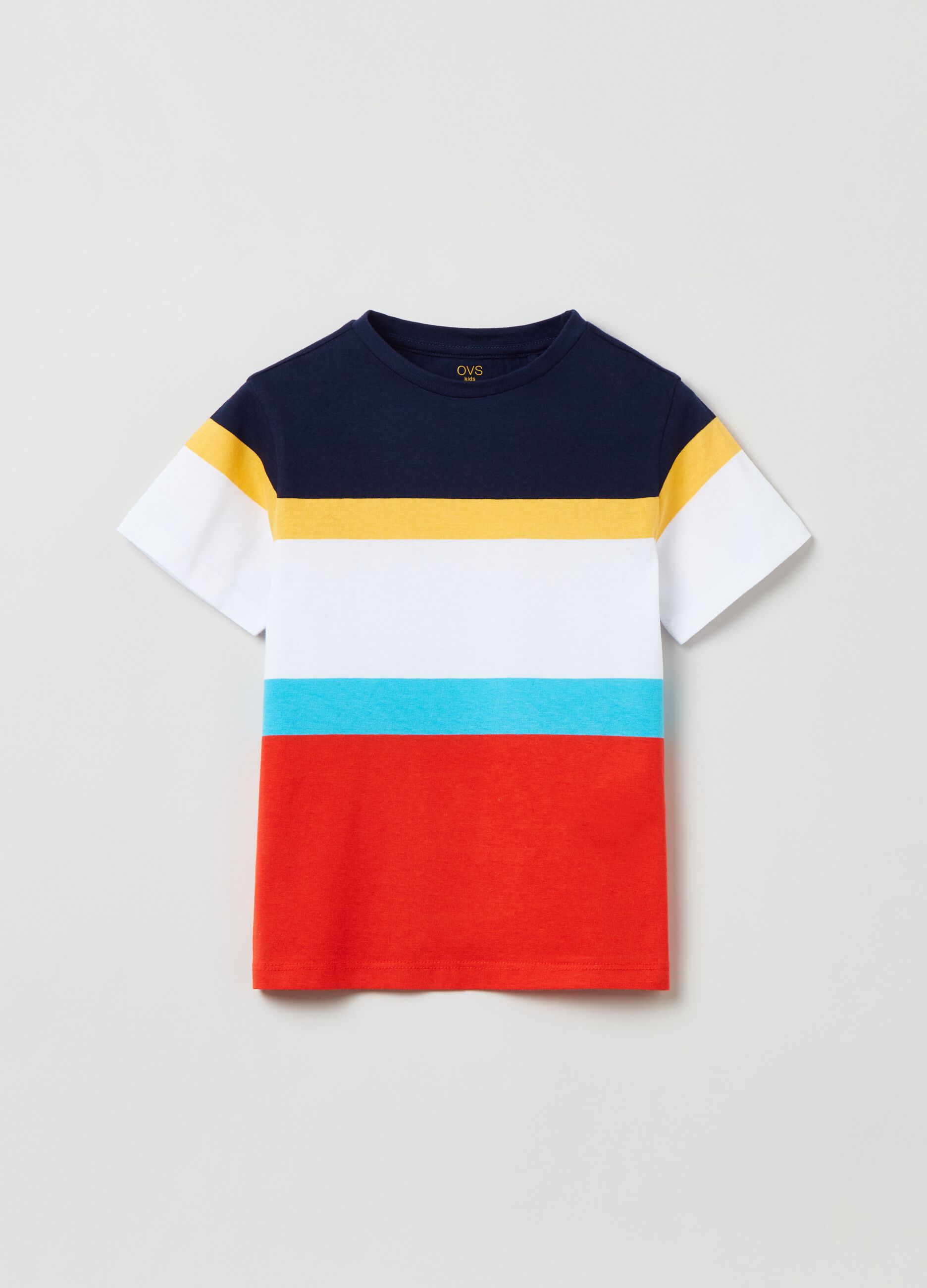 Colourblock cotton T-shirt