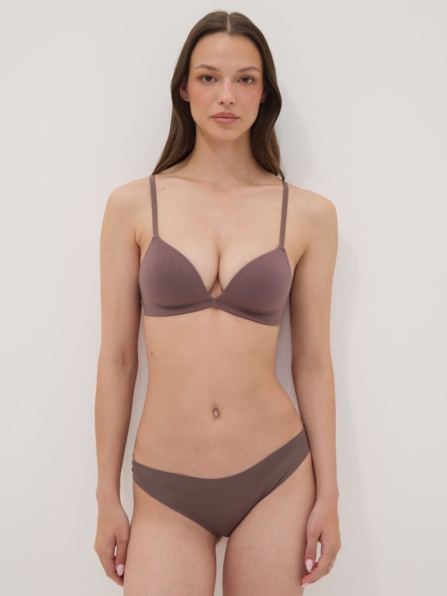 Grey padded organic cotton bra_1