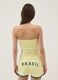 Yellow strapless bandeau top in stretch cotton_2