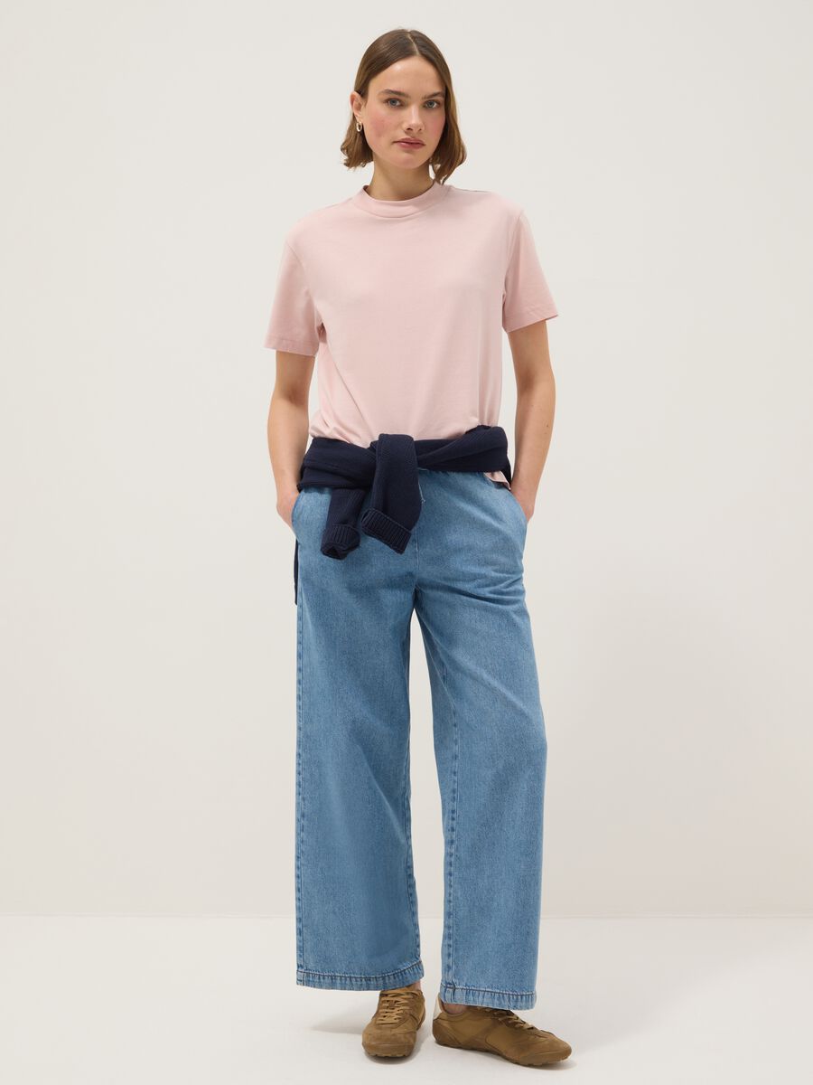 Pink pure cotton T-shirt regular fit_1