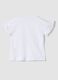 Girls' white stretch cotton T-shirt with print_1