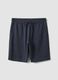 Grey cotton-blend pyjama shorts, regular fit_4