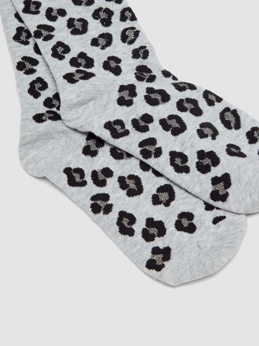 Three-pack of multicolour long socks in organic stretch cotton_2