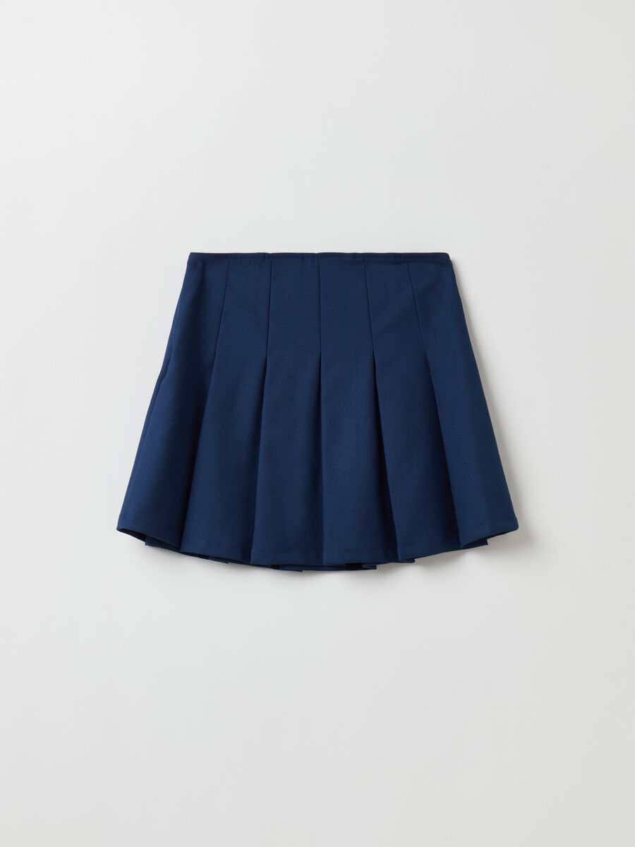 Pleated miniskirt with buckle_1