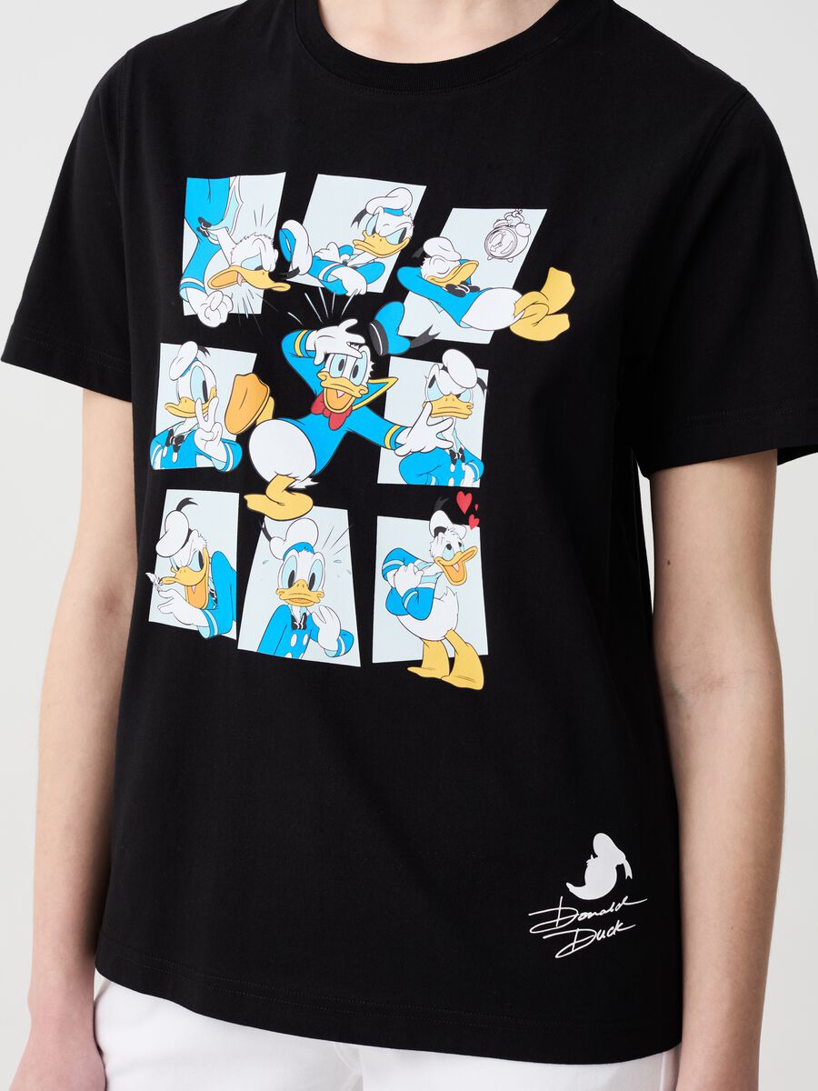 Camiseta de algodón orgánico estampado Donald Duck 90_1