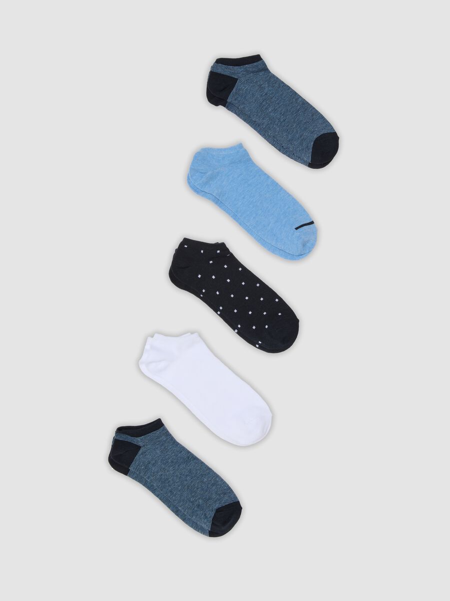 5er-Pack blaue Sportsocken bis zum Kn&ouml;chel aus Bio-Baumwolle_0