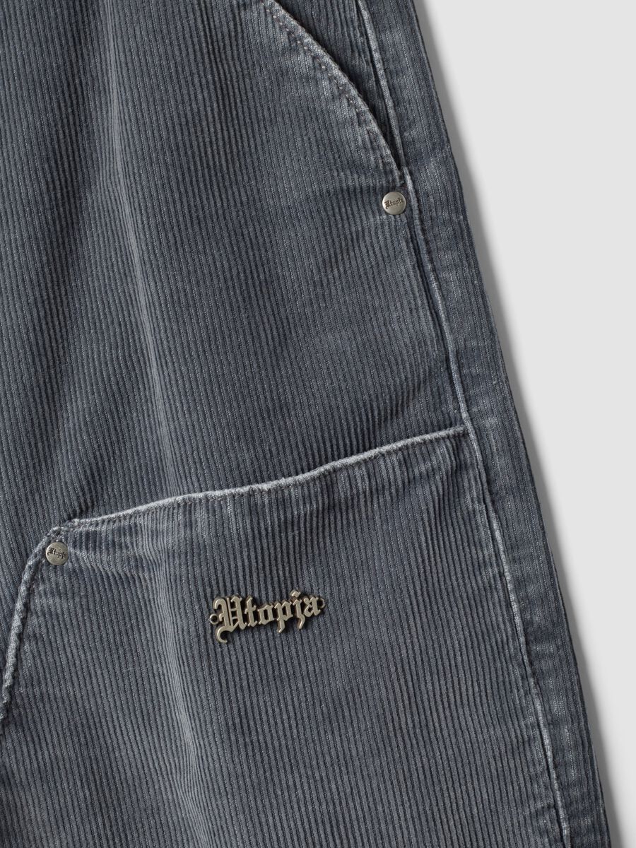 Corduroy Carpernter Pants Washed Grey_2