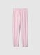Regular fit pink striped pure cotton pyjama trousers_4