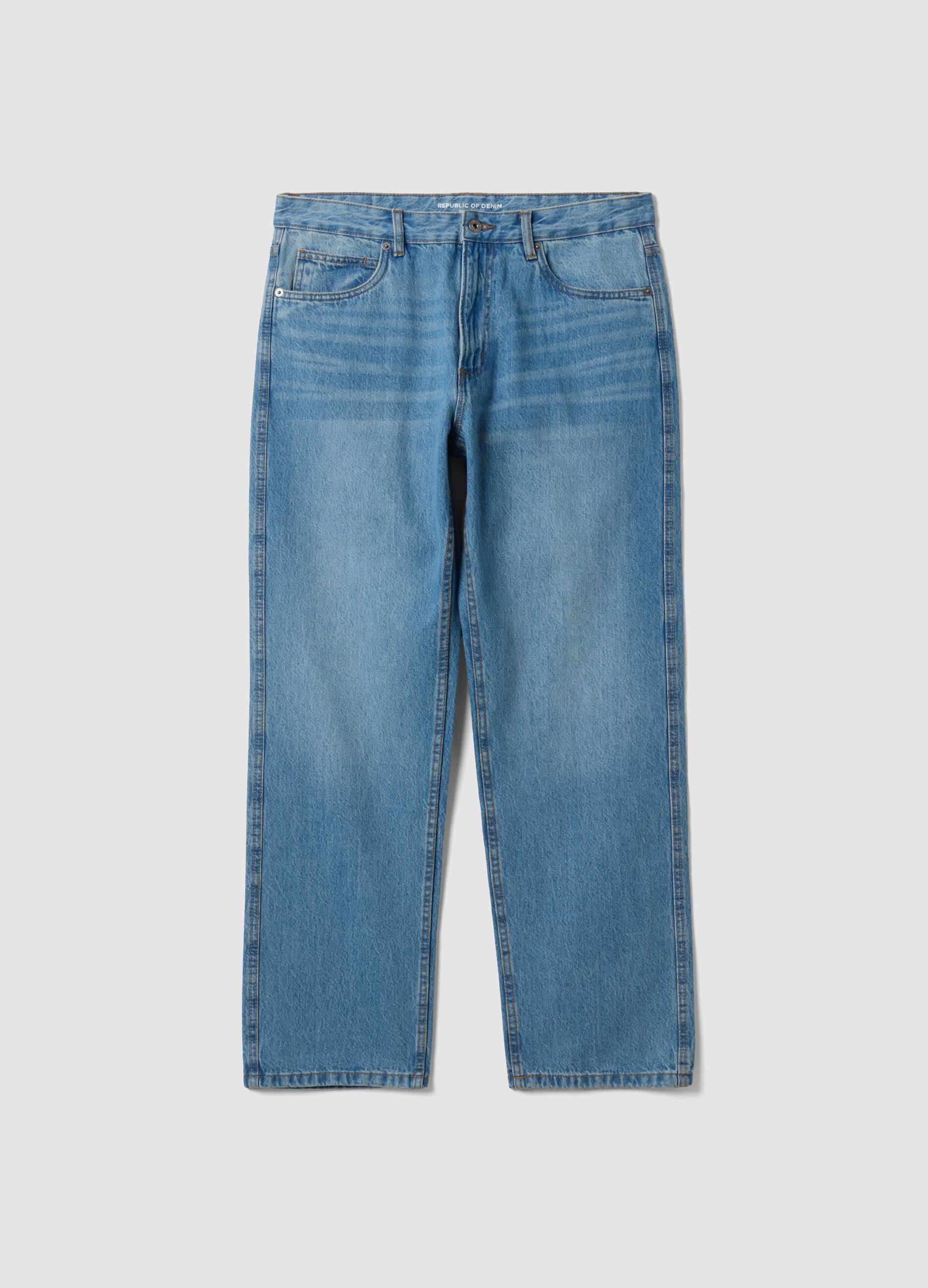 Denim-Jeans aus reiner Baumwolle, Relaxed Fit