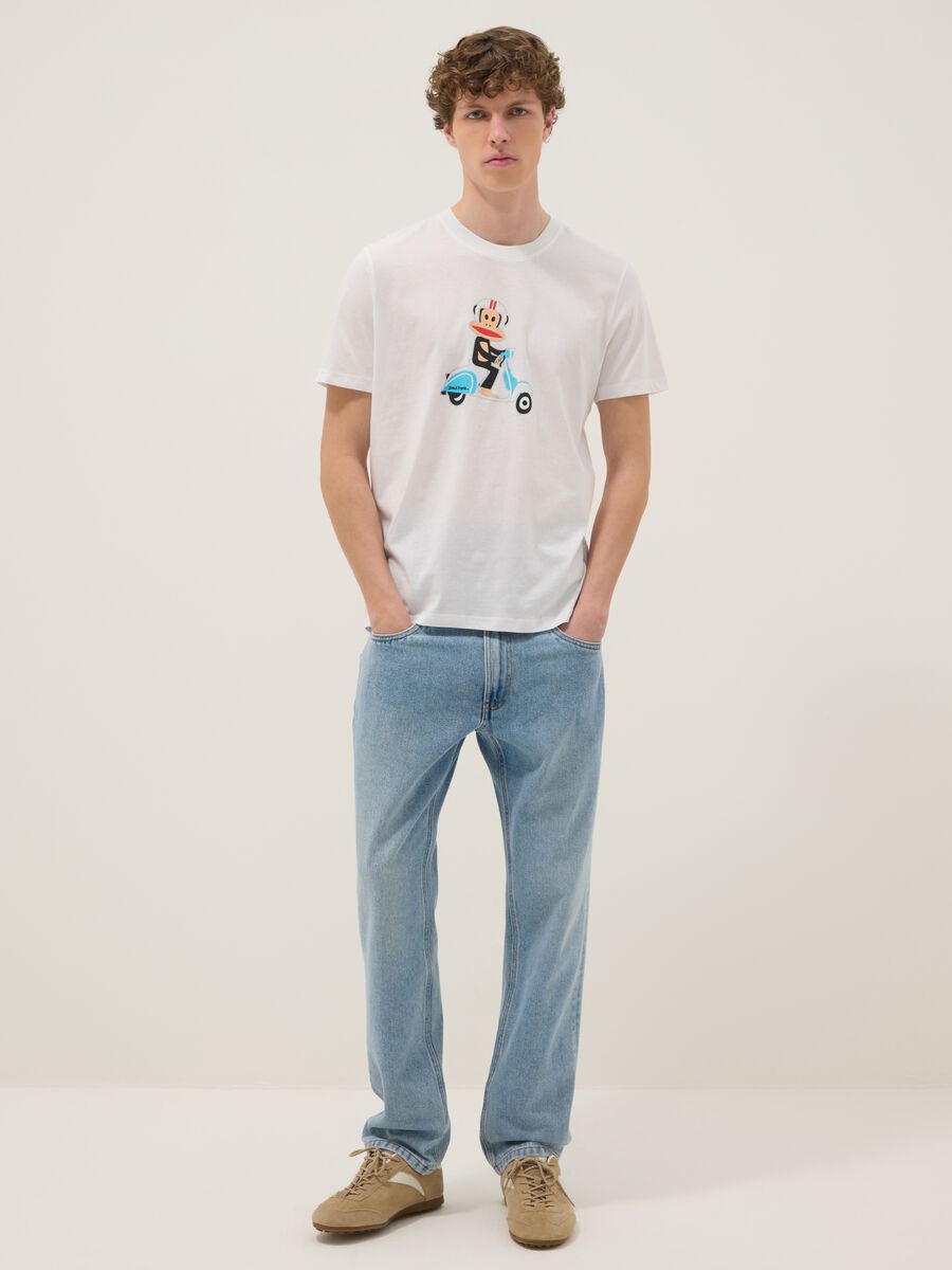 Wei&szlig;es T-Shirt mit Paul-Frank-Print aus reiner Baumwolle, Regular Fit_1