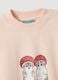 Pink cotton-blend sweatshirt with kitten print, regular fit_5