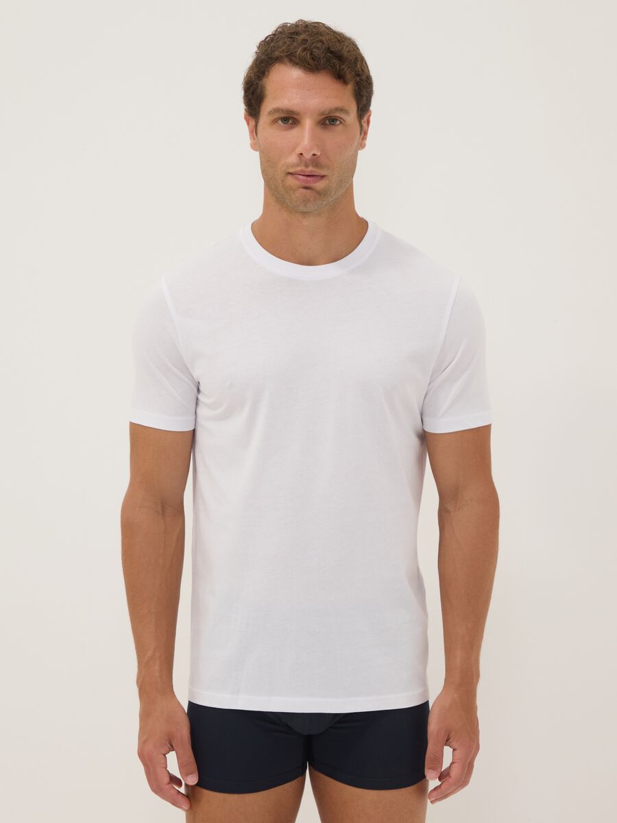 3er-Pack weisse T-Shirts aus Bio-Baumwolle mit kurzen &Auml;rmeln_0