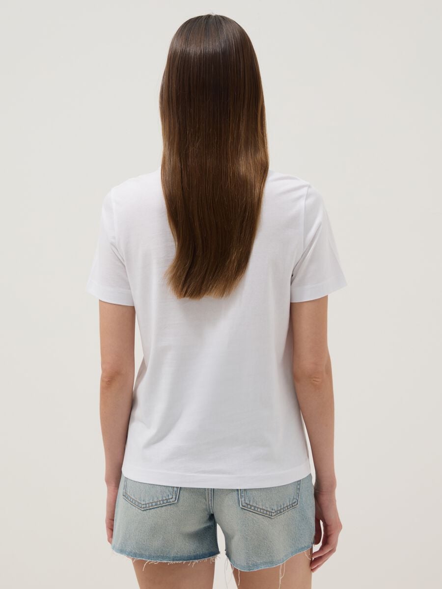 White pure cotton T-shirt with embroidery_3