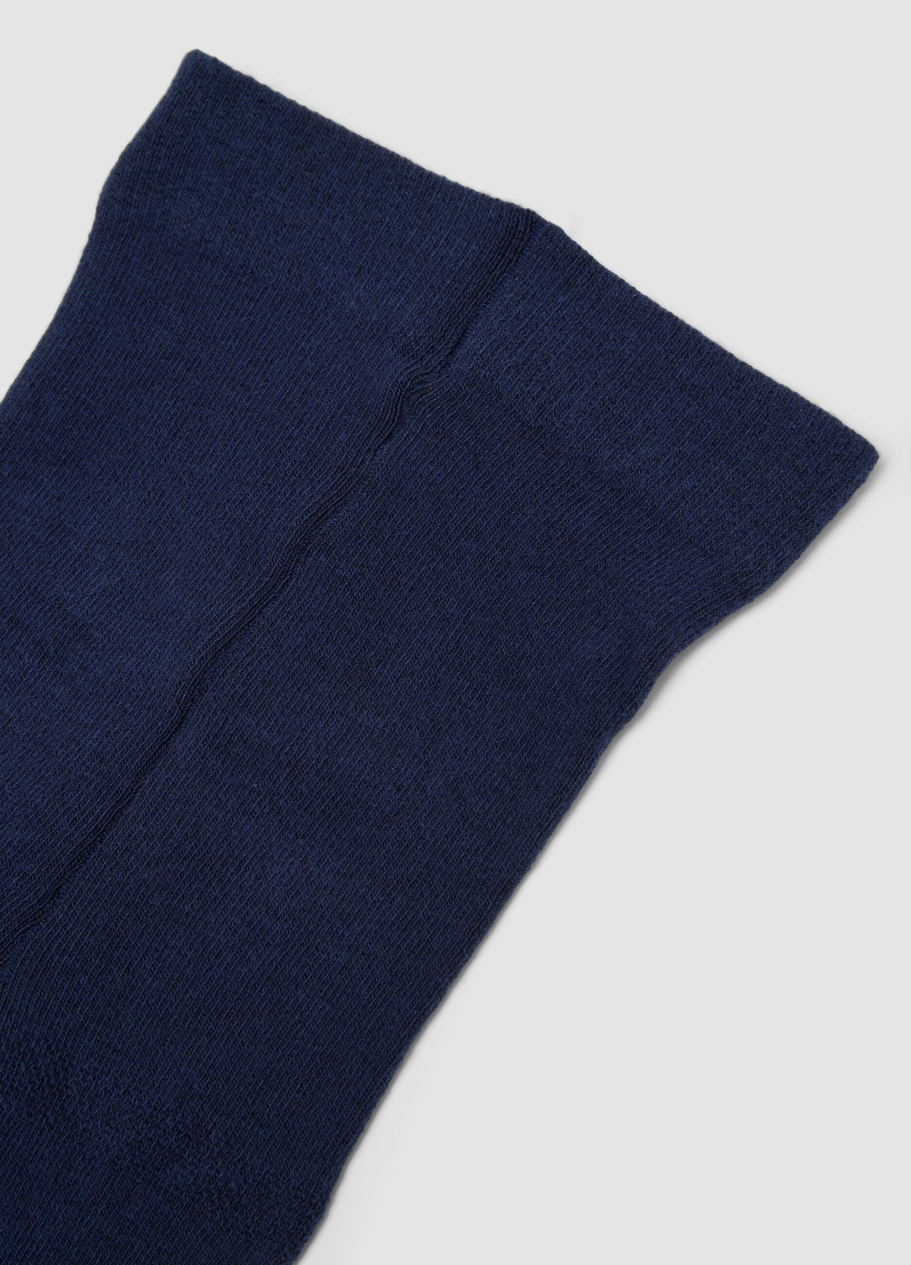 Midnight blue organic stretch cotton tights