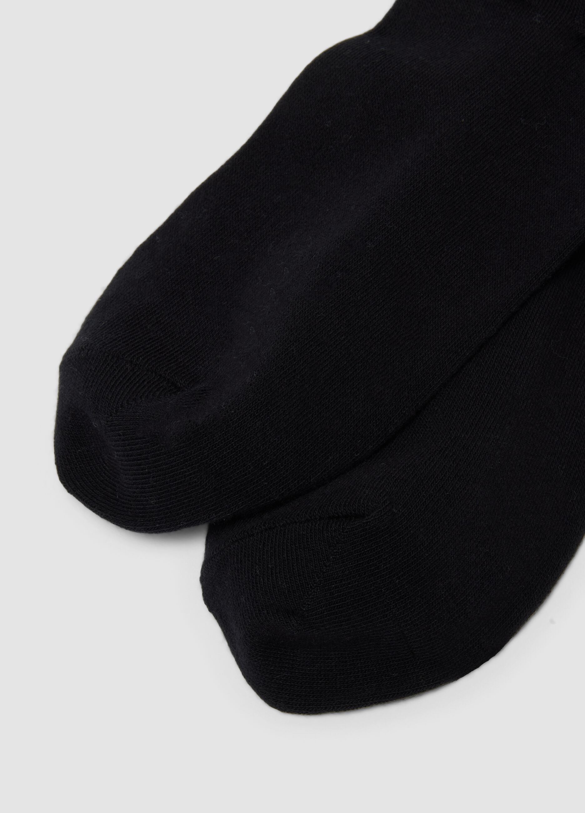 Pack of five black organic cotton socks