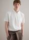 White Stretch Cotton Short Sleeve Polo Regular Fit_0