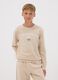 Sweatshirt bege em algod&atilde;o org&acirc;nico puro com decote redondo e estampado para rapaz_1
