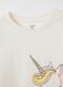 Girls' white pure cotton T-shirt regular fit with print_2