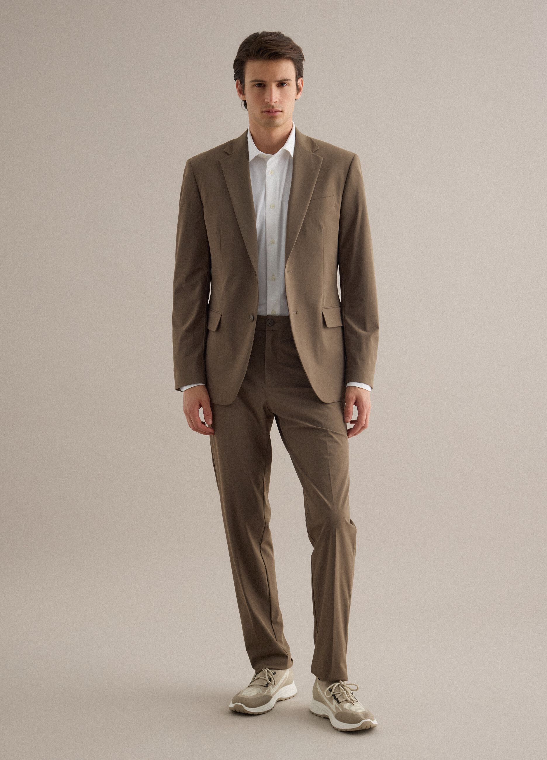 Brown formal trousers regular fit