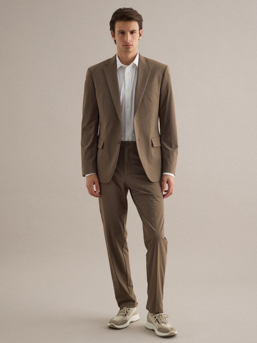 Brown formal trousers regular fit_0