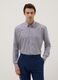 Grey pure cotton micro-check regular fit shirt_0
