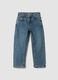 Jeans blu chiaro in cotone elasticizzato straight fit_0