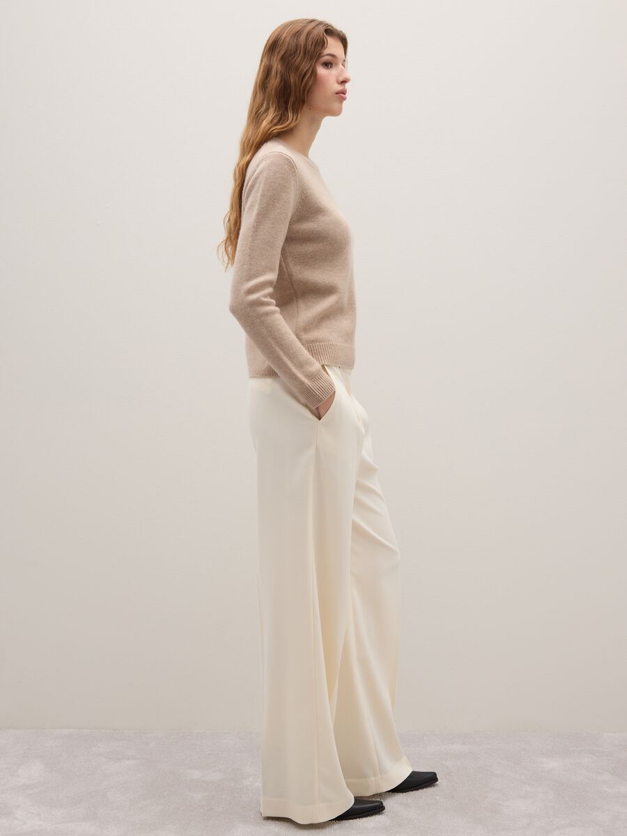 Beige wool and cashmere sweater_1
