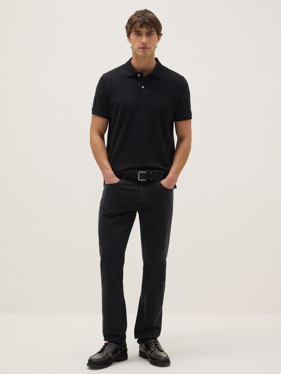 Vaqueros slim fit de denim negro_0