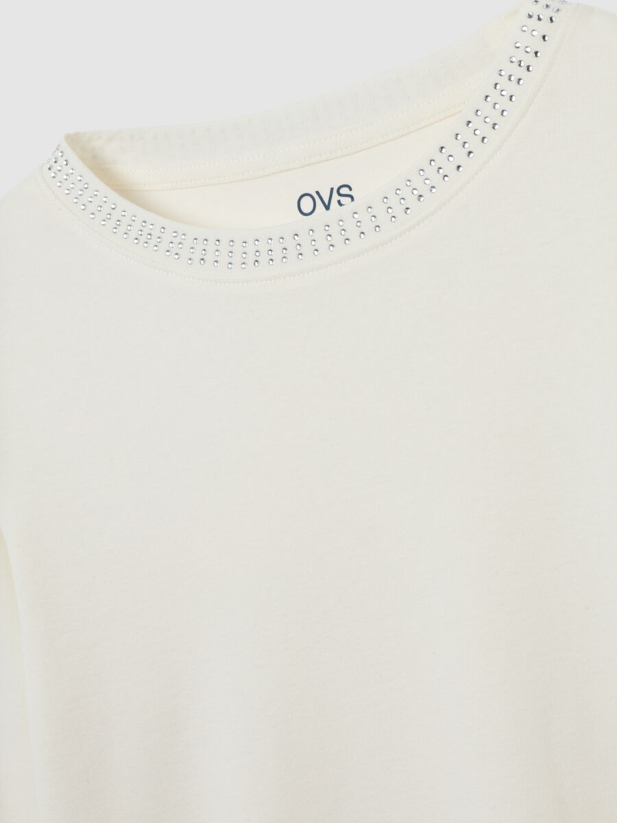 Pure cotton white regular fit T-shirt_5